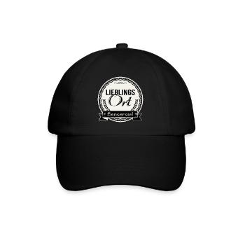 Lieblingsort Bensersiel - Baseballkappe - Schwarz/Schwarz - Vorne