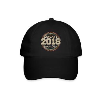 Les légendes sont nées en janvier 2018 - Casquette classique - noir/noir - Devant