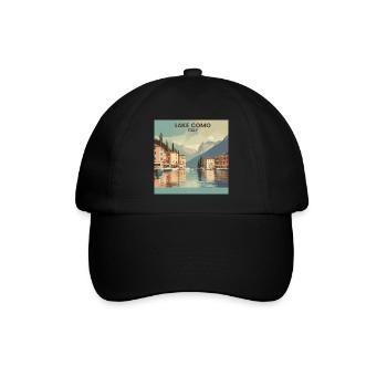 Affiche Vintage Italie Lac de Côme - Casquette classique - noir/noir - Devant
