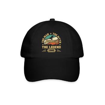 Die Legenden wurden im Januar 1985 geboren - Baseballkappe - Schwarz/Schwarz - Vorne