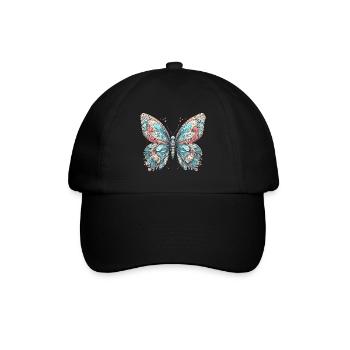 Papillon effrayant avec crâne - Casquette classique - noir/noir - Devant