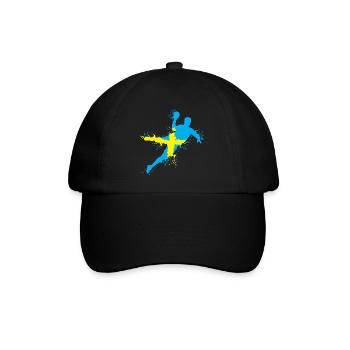 Handball Team Sweden Throw Explosion EC Logo icon - Baseball Cap - black/black - Front