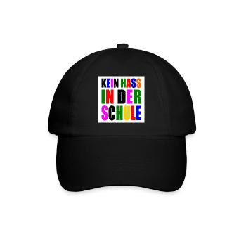 kein hass in der schule - Baseballkappe - Schwarz/Schwarz - Vorne