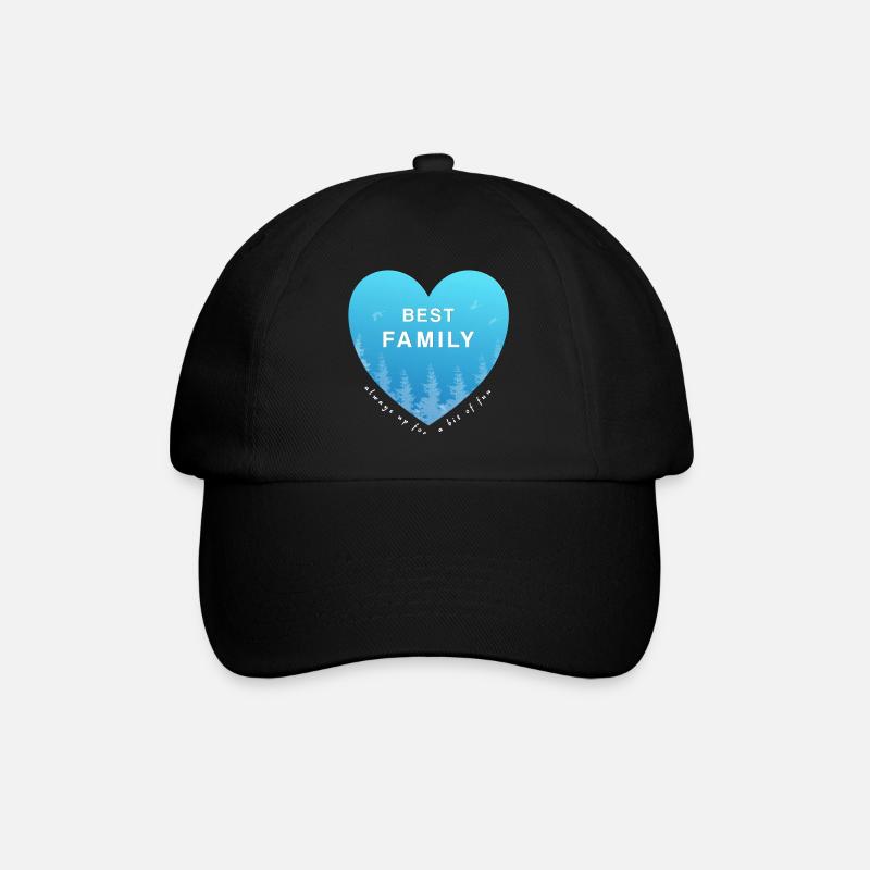 beste family - Baseballkappe - Schwarz/Schwarz