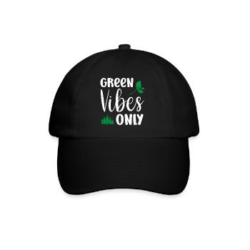 Uniquement des vibrations vertes - Casquette classique - noir/noir - Devant