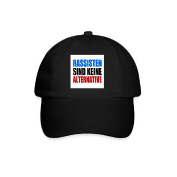 rassisten sind keine alternative - Baseballkappe - Schwarz/Schwarz - Vorne