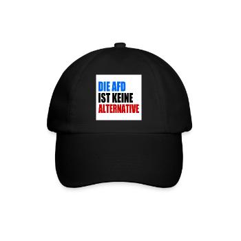 die afd ist keine alternative - Baseballkappe - Schwarz/Schwarz - Vorne
