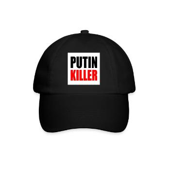 Putin killer - Baseballkappe - Schwarz/Schwarz - Vorne