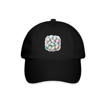 Un ensemble de jolis œufs de Pâques aquarellés - Casquette classique - noir/noir - Devant