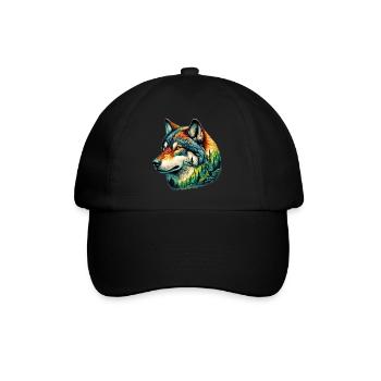 Loup - Casquette classique - noir/noir - Devant
