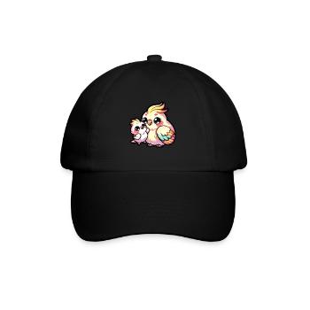 Mère calopsitte avec son bébé pour la fête des mères - Casquette classique - noir/noir - Devant
