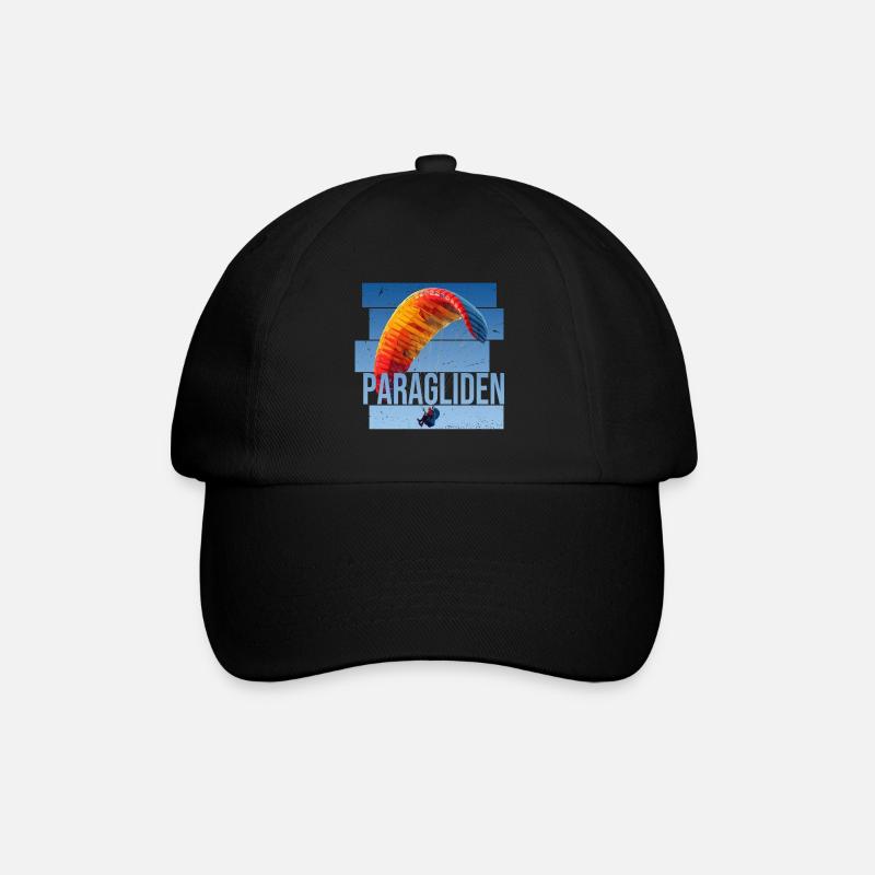 Paragliden - Baseballkappe - Schwarz/Schwarz