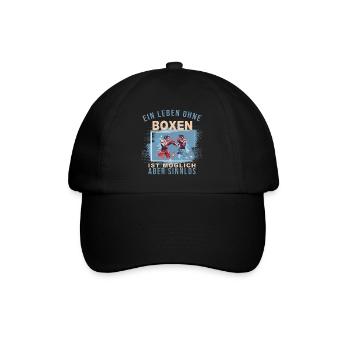 Ein Leben ohne Boxen ist möglich, aber Sinnlos - Baseballkappe - Schwarz/Schwarz - Vorne
