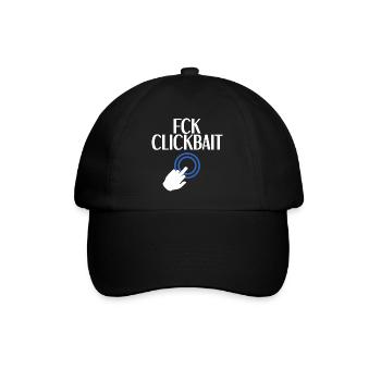 FCK Clickbait - Baseball Cap - black/black - Front