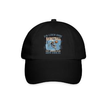 Ein Leben ohne Basketball ist möglich... - Baseballkappe - Schwarz/Schwarz - Vorne