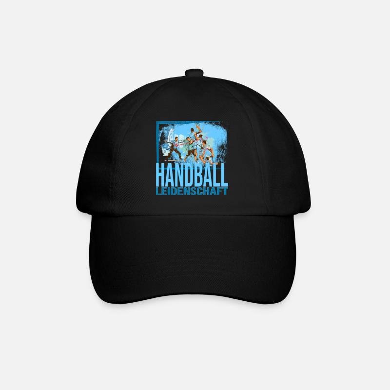 Handball Leidenschaft - Baseballkappe - Schwarz/Schwarz