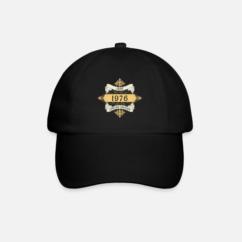 Juni 1976 Geburtstag Limited Edition - Baseballkappe - Schwarz/Schwarz