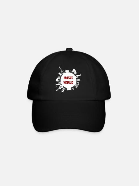 MUSIC WORLD Kollektion - Baseballkappe - Schwarz/Schwarz