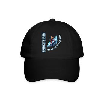 Auf den Gipfeln der Welt - Baseballkappe - Schwarz/Schwarz - Vorne