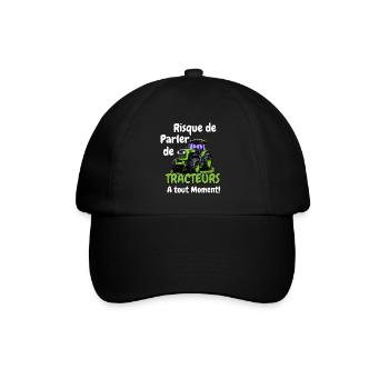 Risque de parler de tracteurs a tout Moment - Casquette classique - noir/noir - Devant