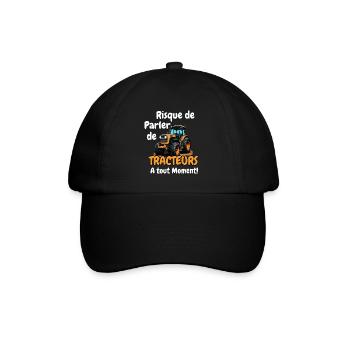Risque de parler de tracteurs a tout Moment - Casquette classique - noir/noir - Devant