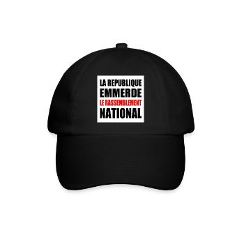la republique emmerde le rassemblement national - Casquette classique - noir/noir - Devant