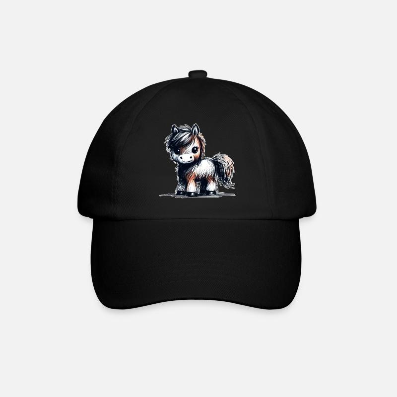 Pferdchen - Baseballkappe - Schwarz/Schwarz