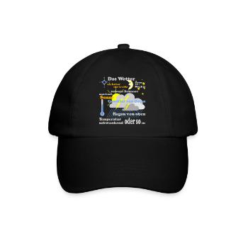 Stimmungsvoller Wetter- und Naturmotiv - Baseballkappe - Schwarz/Schwarz - Vorne