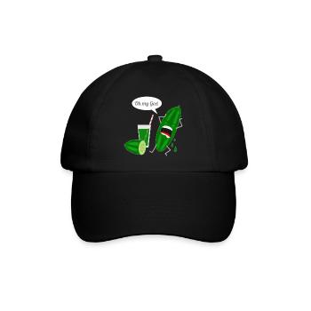 Conception humoristique de concombre avec cri - Casquette classique - noir/noir - Devant