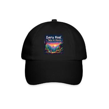 Every Pixel Tells a Story - Retro Gaming - Baseball Cap - black/black - Front