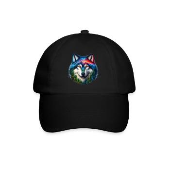 Loup - Casquette classique - noir/noir - Devant