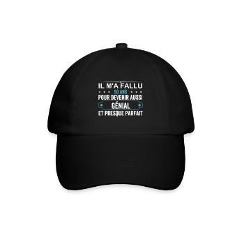 Anniversaire 50 Ans Homme Parfait Papa Tonton - Casquette classique - noir/noir - Devant