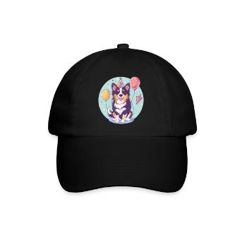 Border Collie Chiens Anniversaire Bébé - Casquette classique - noir/noir - Devant
