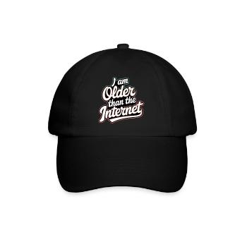 I Am Older Than The Internet 12 - Baseballkappe - Schwarz/Schwarz - Vorne