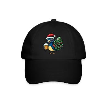 Peacock Bird Bière Noël Noël - Casquette classique - noir/noir - Devant