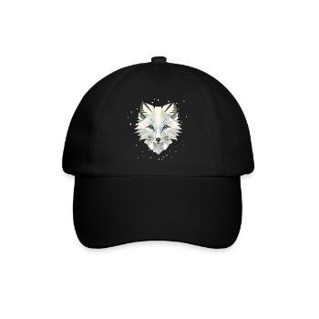 Magical arctic fox in geometric elegance - Baseball Cap - black/black - Front