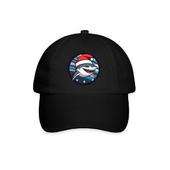 Shark Christmas Animal - Baseball Cap - black/black - Front
