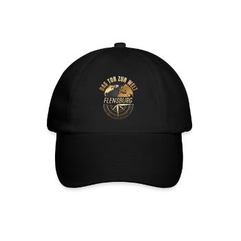 Das Tor zur Welt Flensburg - Baseballkappe - Schwarz/Schwarz - Vorne
