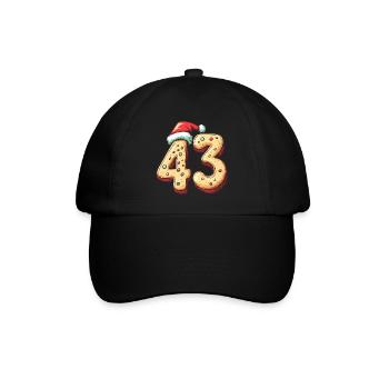 43 Number Christmas Cookie - Baseball Cap - black/black - Front