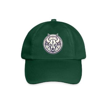 Conception minimaliste de l’insigne du crâne de taureau - Casquette classique - vert bouteille - Devant
