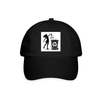 FCK AFD - Gegen Rechts - halte deine umwelt sauber - Baseballkappe - Schwarz/Schwarz - Vorne