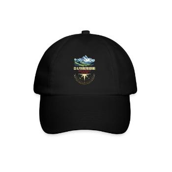 E5 Alpenüberquerung - Baseballkappe - Schwarz/Schwarz - Vorne