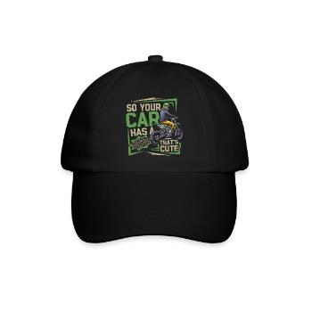 Moto de course - Casquette classique - noir/noir - Devant