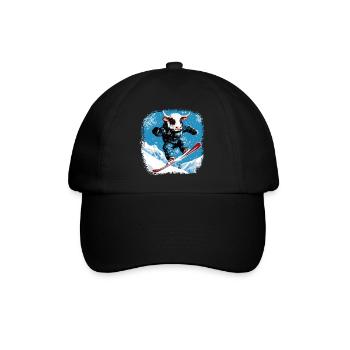 Vaches snowboard - Casquette classique - noir/noir - Devant