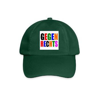 Gegen rechts - Baseballkappe - Flaschengrün - Vorne