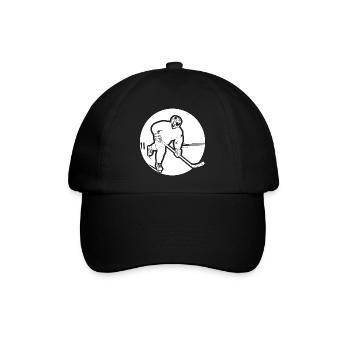 Eishockeyspieler Zeichnung - Baseballkappe - Schwarz/Schwarz - Vorne