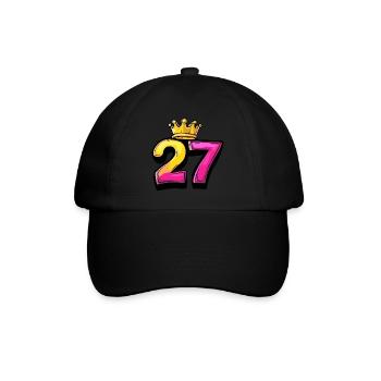 27 Number Krone - Baseball Cap - black/black - Front