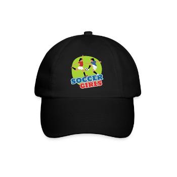 Soccer Girls - Baseballkappe - Schwarz/Schwarz - Vorne