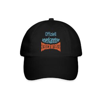 Spruch - Baseballkappe - Schwarz/Schwarz - Vorne