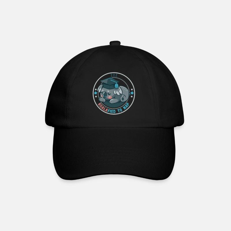 Koalafied zum Nickerchen - Baseballkappe - Schwarz/Schwarz